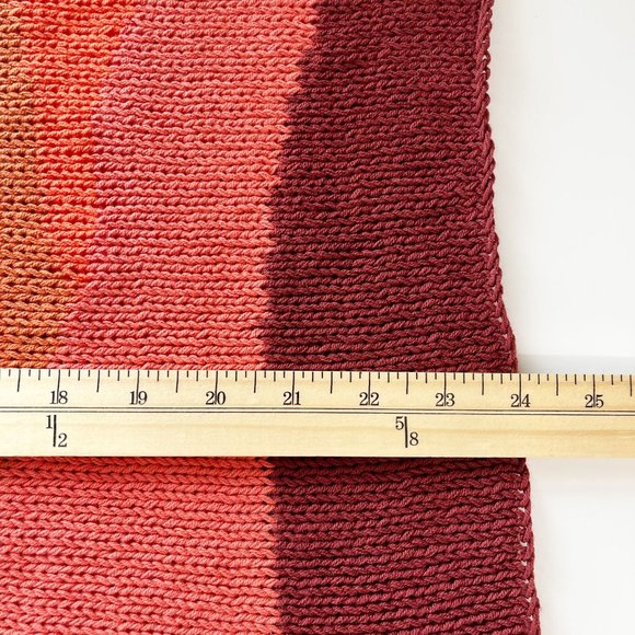 Wooden Ships Dunescape Orange Knit Top Short Sleeve Western Boho - Size XS - Picture 6 of 6